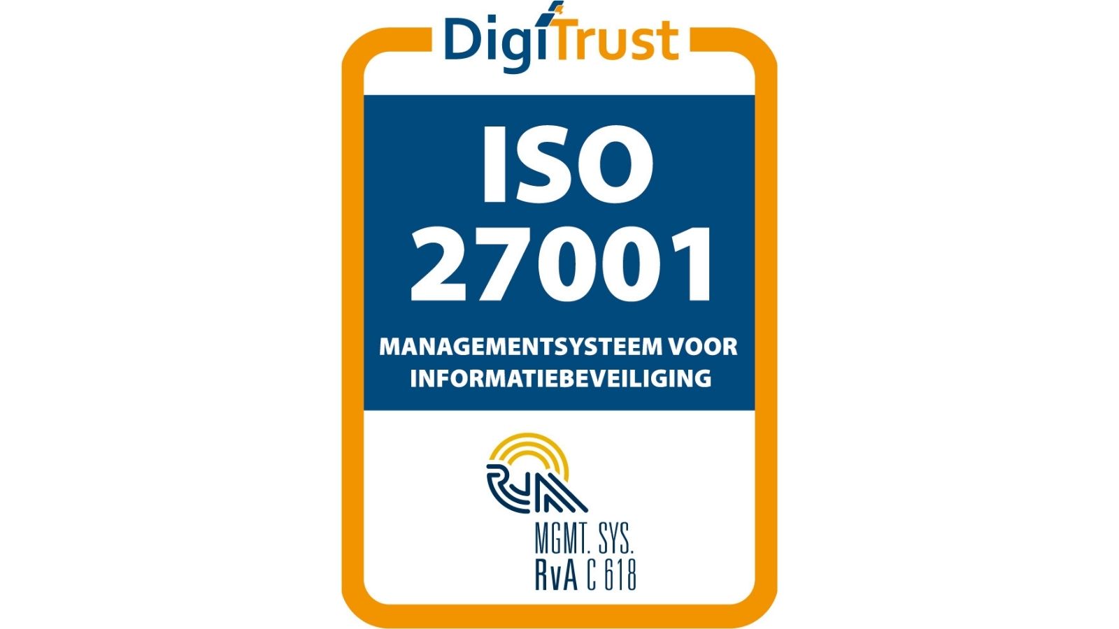 Het certificaat van Digitrust voor iso 27001
